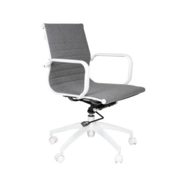 Silla oficina aluminio reclinable con reposabrazos textil...