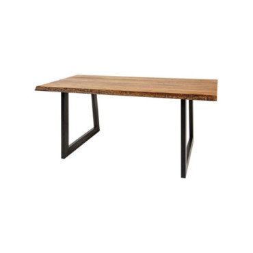 MESA COMEDOR GUELMA MADERA DE ACACIA - PATAS METAL NEGRO...