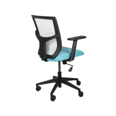 Silla oficina estructura nylon negro asiento azul... 2