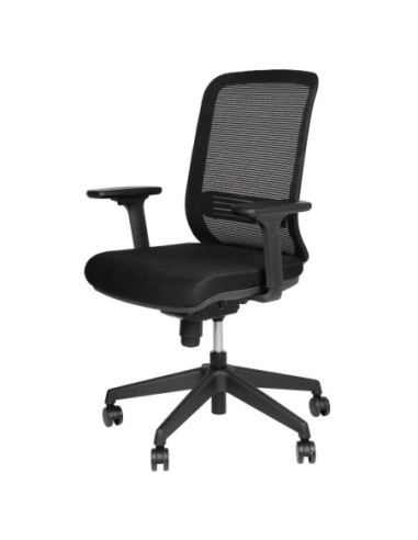 Silla oficina estructura nylon negro 63x55x101cm