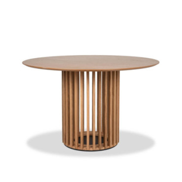 Mesa de comedor alaia de chapa de roble y palillería... 2