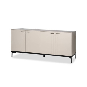 Aparador volta lacado gris claro con patas negras... 2