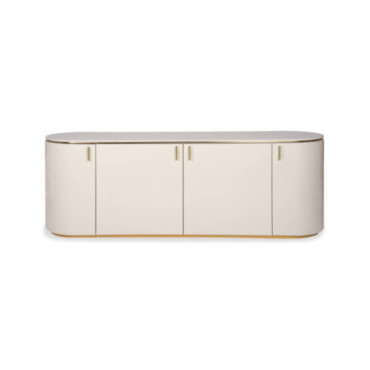 MUEBLE TV HERA OVALADO Y LACADO GRIS CLARO CON DETALLES... 2