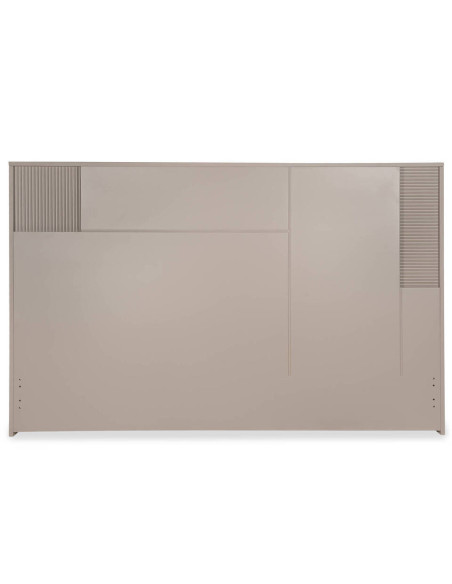 Cabecero oslo lacado gris mate con luces led 195x11x130cm