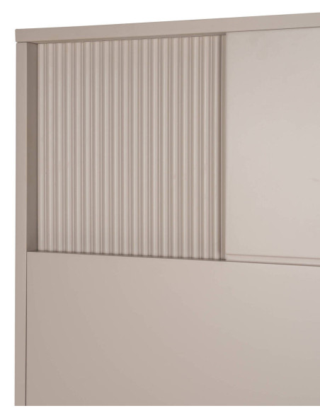 Cabecero oslo lacado gris mate con luces led 195x11x130cm