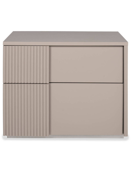 MESITA DE NOCHE OSLO LACADO MATE GRIS OSCURO 60.2x42x51cm