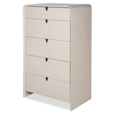 Cómoda axis moderna lacado brillante gris claro 70x43x119cm