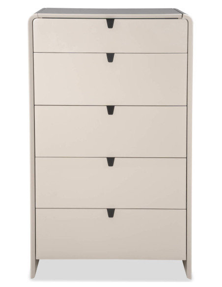 CÓMODA AXIS MODERNA LACADO BRILLANTE GRIS CLARO 70x43x119cm