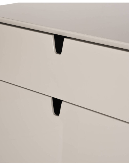 CÓMODA AXIS MODERNA LACADO BRILLANTE GRIS CLARO 70x43x119cm