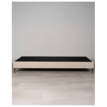 Base de cama Liria tapizada color piedra con patas... 2