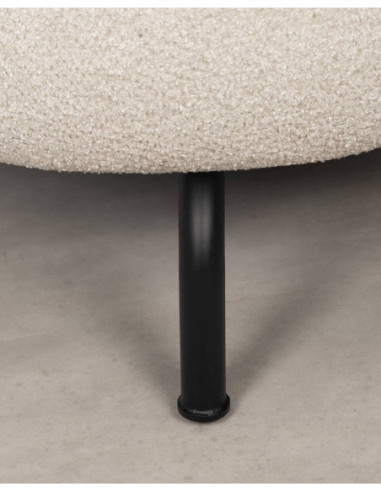 Sillón Lía bouclé gris con patas... Sillón Lía bouclé gris con patas...