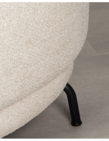 Sillón Lía bouclé gris con patas... Sillón Lía bouclé gris con patas...