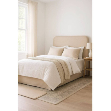 Cabecero Barkly bouclé beige tostado para cama 180 cm
