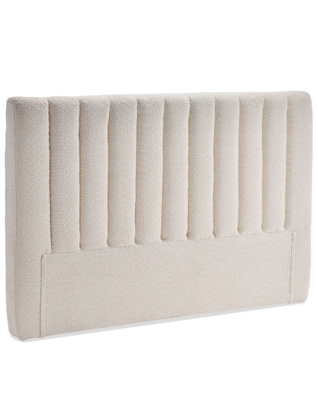 Cabecero tapizado en bouclé blanco Nara 160 cm