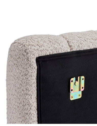 Cabecero tapizado en bouclé blanco...