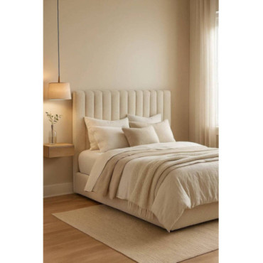 Cabecero tapizado en bouclé blanco Nara 190 cm