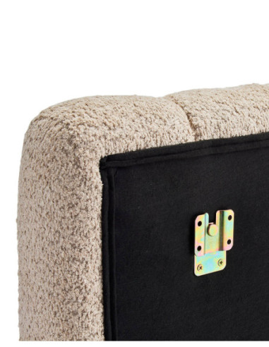 Cabecero tapizado en bouclé beige... Cabecero tapizado en bouclé beige...