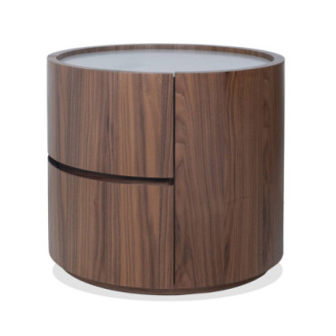 Mesita de noche Avorio en nogal con sobre marfil diseño... 2