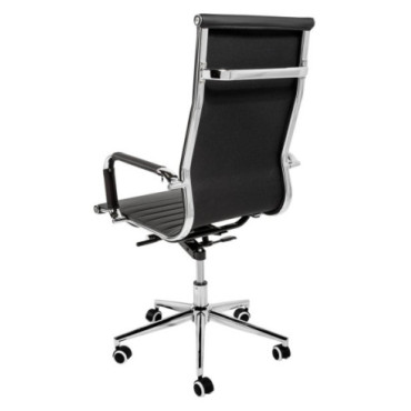 Silla oficina respaldo alto polipiel negro opium 55x60x115cm 2