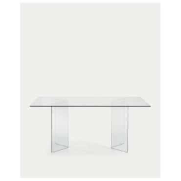 Mesa burano de cristal 180x90x78cm