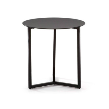 Mesa auxiliar raeam ø 50 cm negro