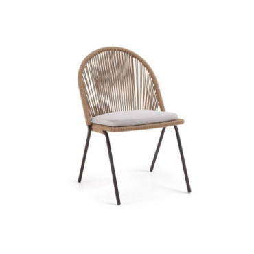 Silla shann beige 8x56x63cm