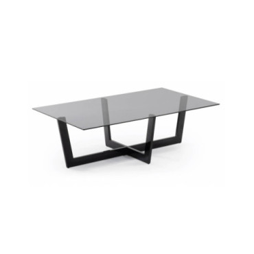 Mesa de centro plam 120 x 70 cm cristal negro 2