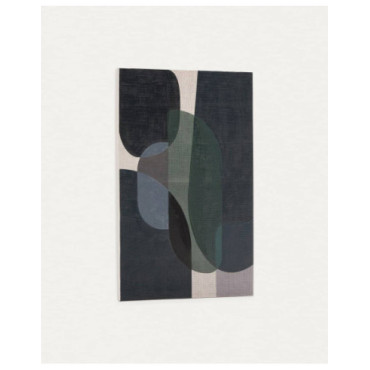 Lienzo abstracto Nemsa azul y verde 90 x 60 cm 2