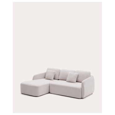 Sofá cama Laira 3 plazas de chenilla con chaise longue... 2