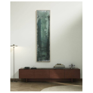 Mueble TV Norlen 4 puertas de chapa de nogal FSC Mix...