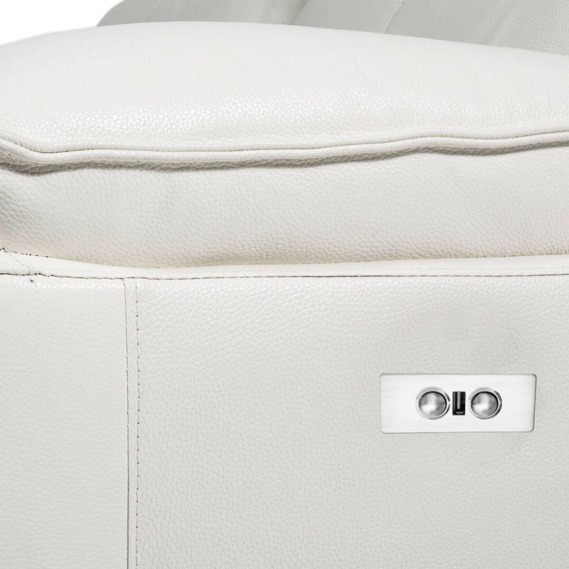 SOFA 3 PLAZAS RELAX ELÉCTRICO PIEL BLANCO