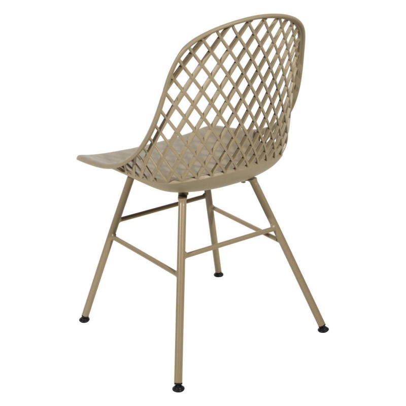 Silla de Lattice polipropileno taupe 46x52x85 cm