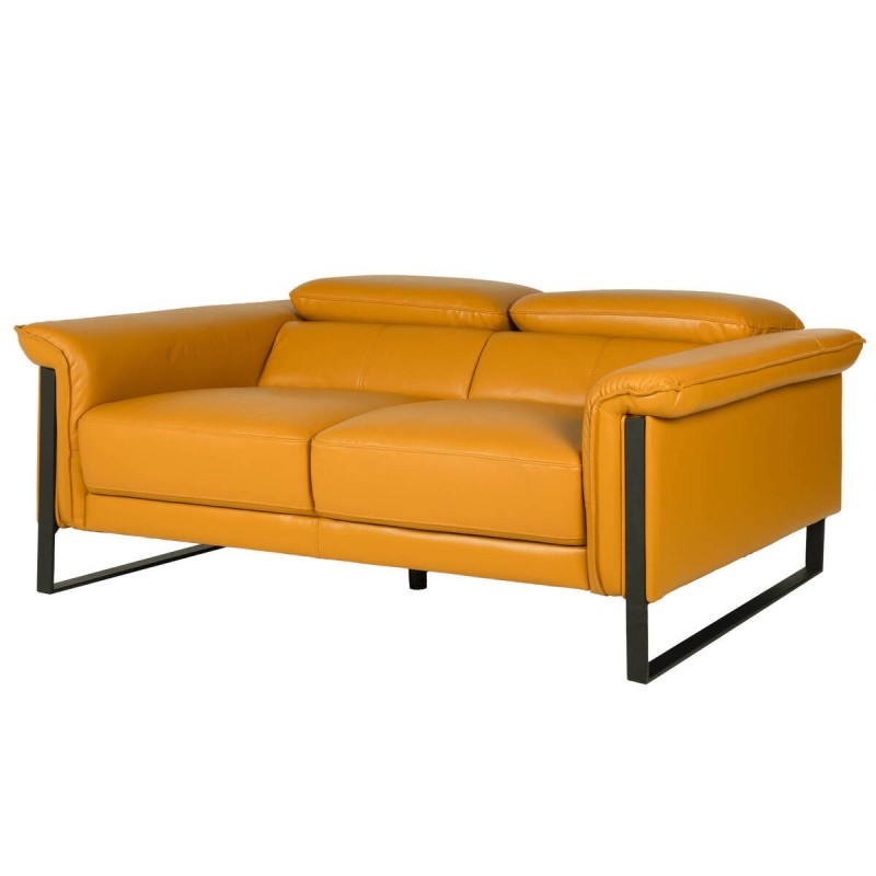 SOFÁ 3 PLAZAS COLOR MANDARINA - BASE DE HIERRO 157x106x90cm