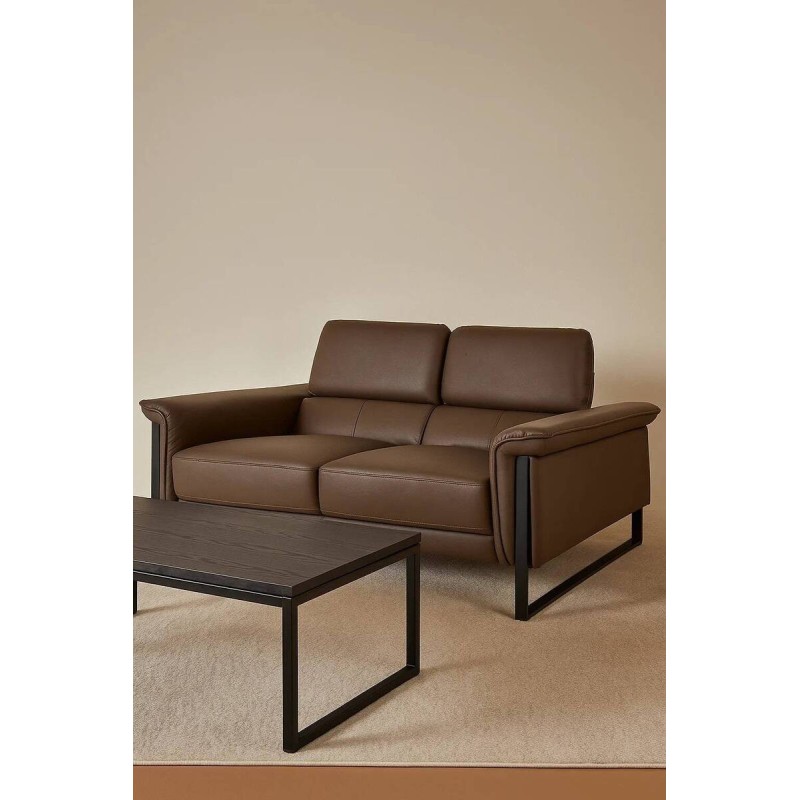 SOFÁ 3 PLAZAS COLOR CHOCOLATE 208x105x90cm