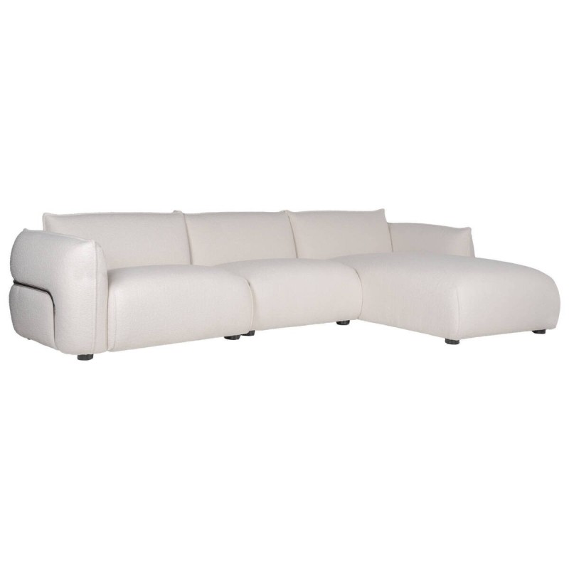 SOFÁ DE BORREGUILLO CRUDO CHAISELONGUE DERECHO 300x92x73cm