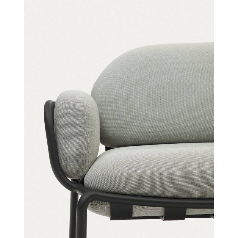 Sofá 2 plazas de exterior Joncols de aluminio con acabado pintado gris 165 cm