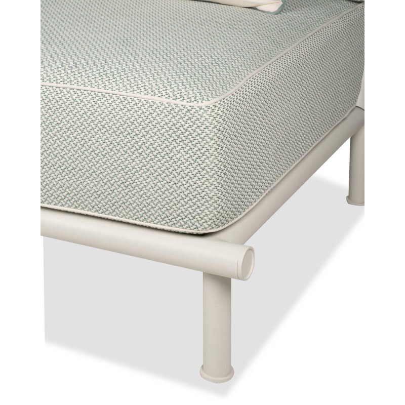 SOFÁ ALURA 2 PLAZAS DE EXTERIOR DE ALUMINIO COLOR CREMA 185x90x67cm