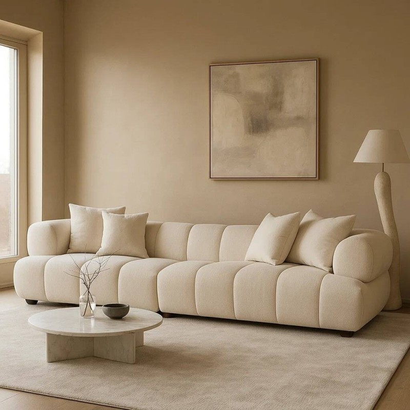 SOFÁ WAVE BLANCO 4 PLAZAS 283x96x67cm