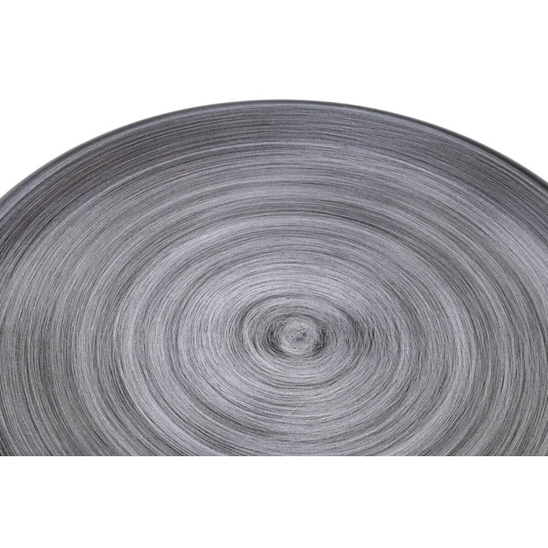 MESA RINCÓN DE METAL ACABADO PLATA CEPILLADA