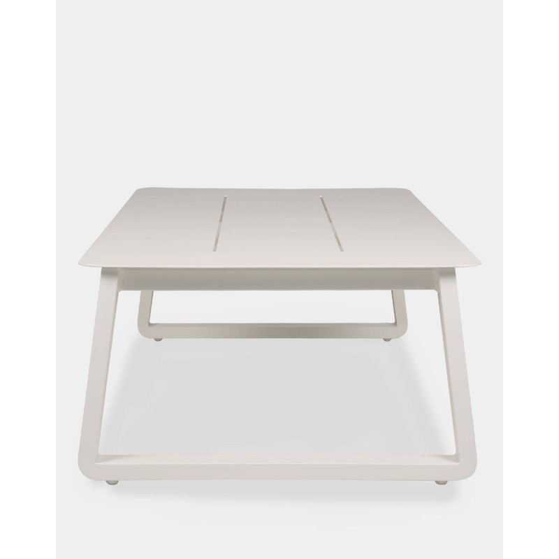 Mesa de centro nappa de aluminio blanco 110x60x34cm