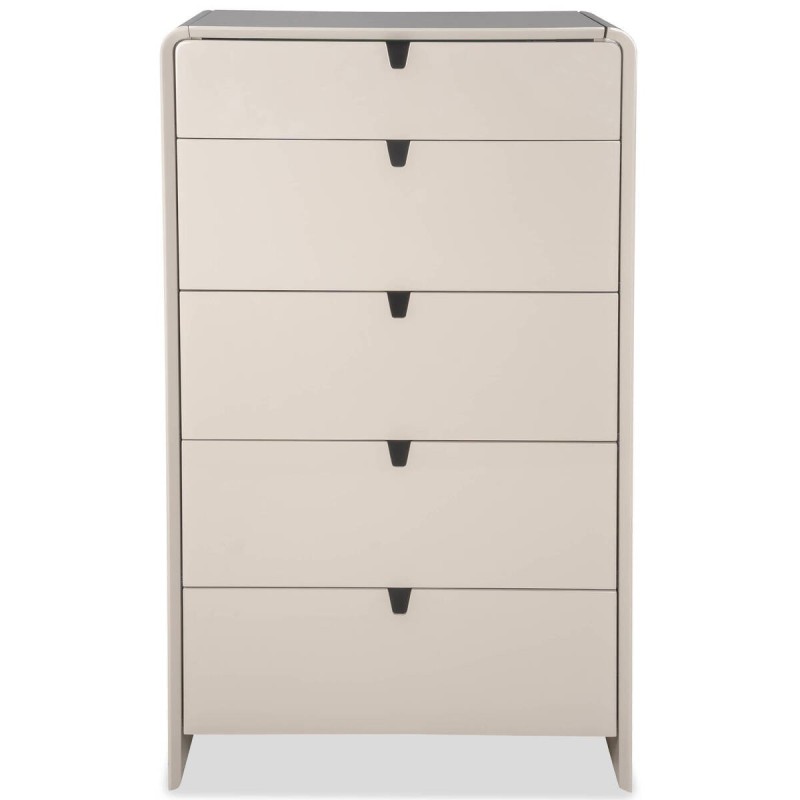 CÓMODA AXIS MODERNA LACADO BRILLANTE GRIS CLARO 70x43x119cm