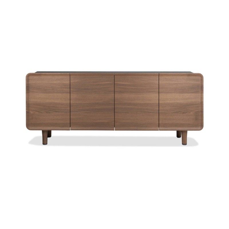 Aparador Lontar de nogal y patas de madera 180x42x76,5 cm