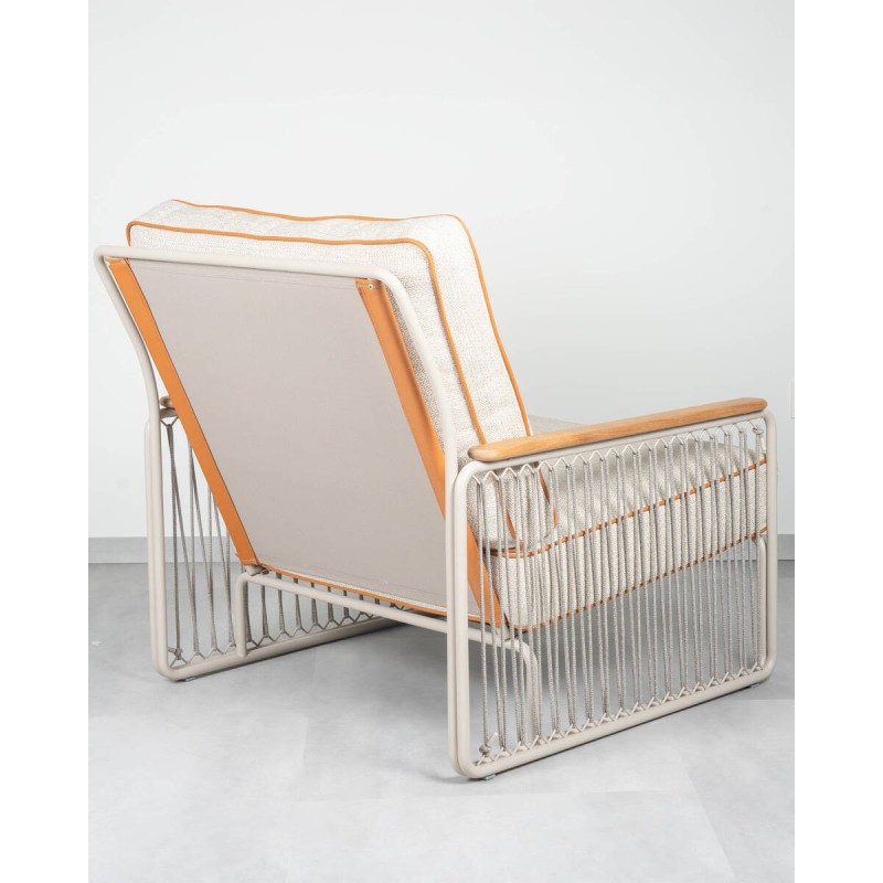 Butaca exterior Arena en acero y cuerda de olefina