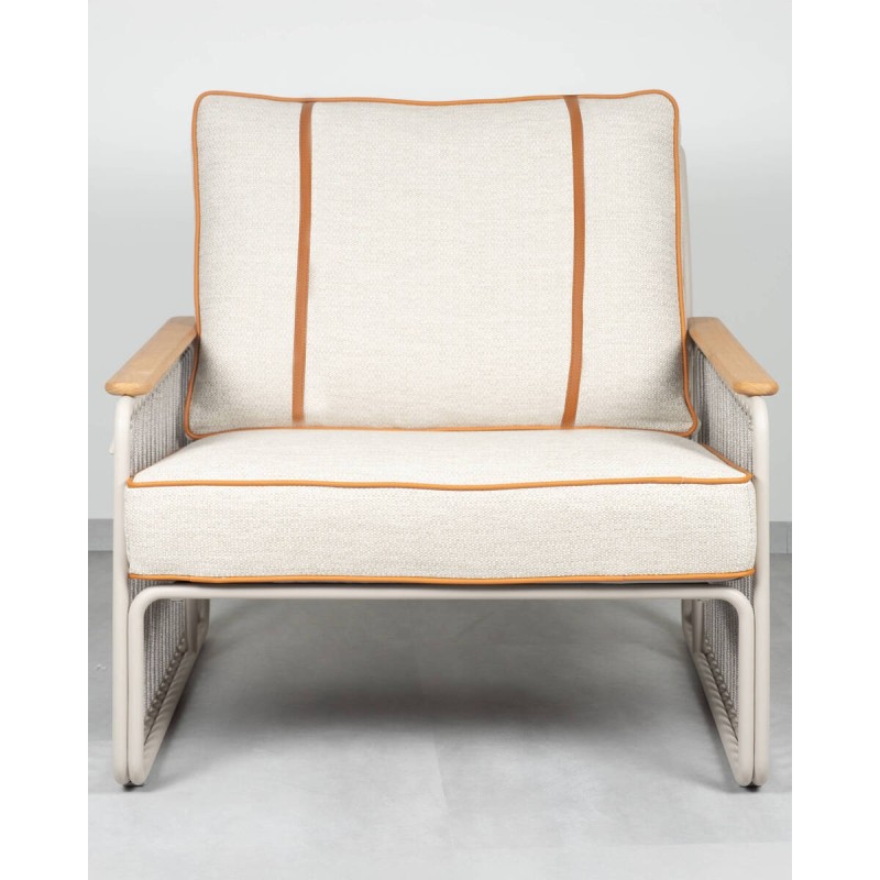 Butaca exterior Arena en acero y cuerda de olefina