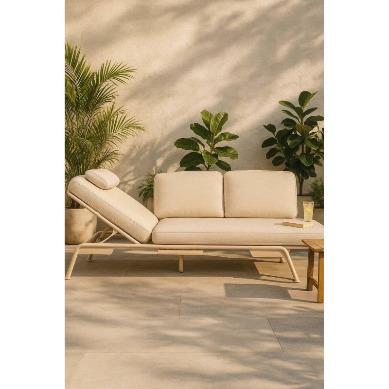 Sofá y hamaca reclinable Sunset 3 plazas con cabezal