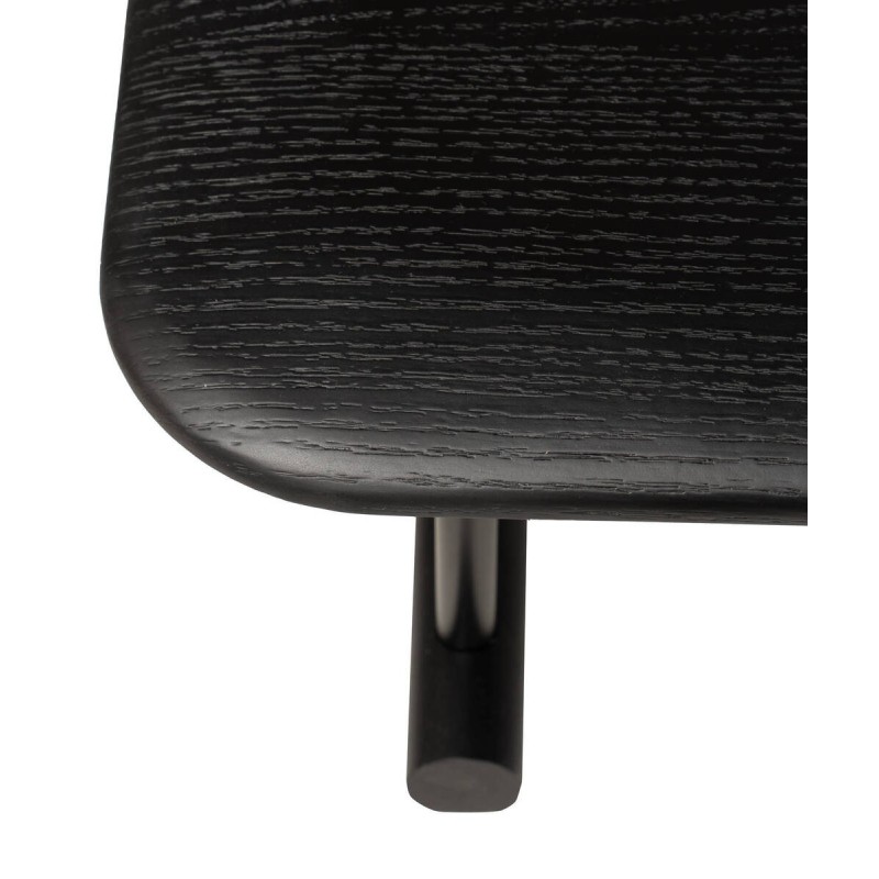 Set de mesas de centro Twin en roble negro y nogal con estructura metálica negra mate