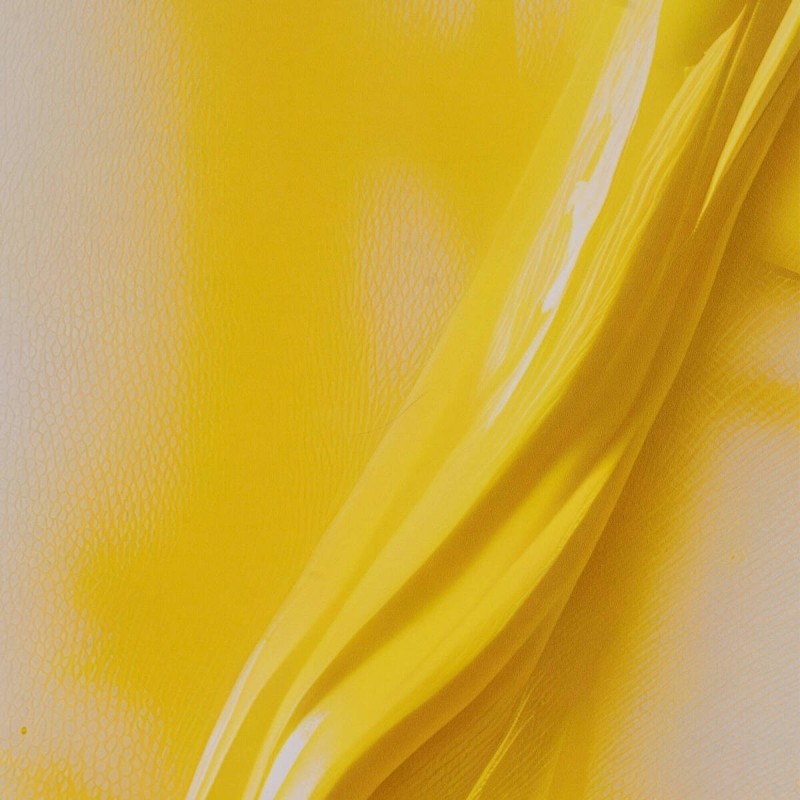 Cuadro Abstracto Amarillo Fluido 100x150 cm Cristal Templado