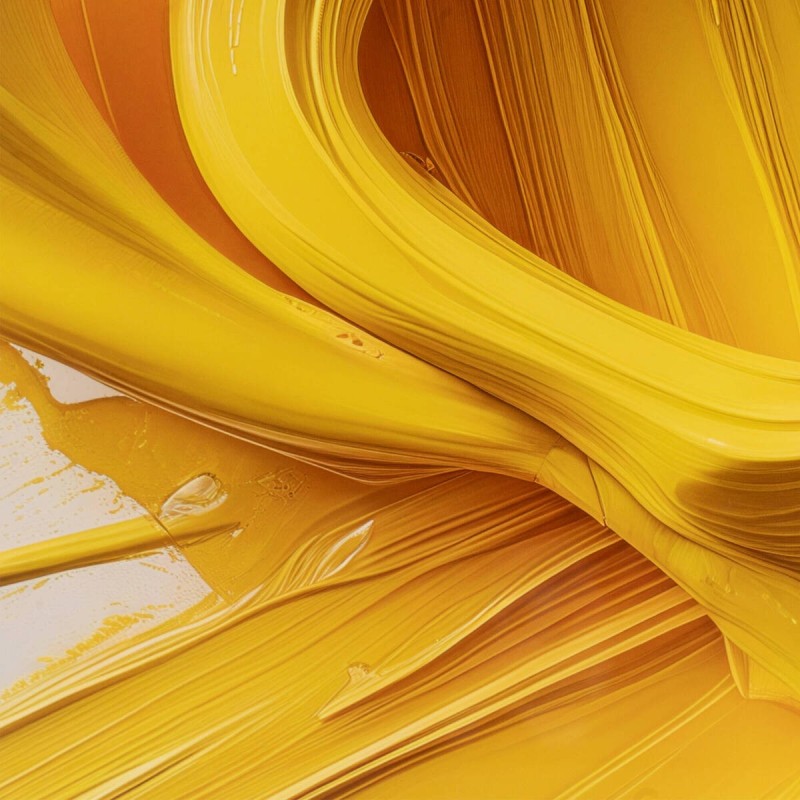 Cuadro Abstracto Amarillo 100x150 cm con Cristal Templado