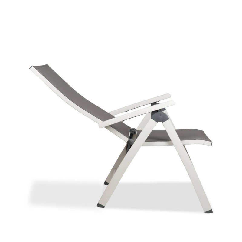 Sillón reclinable  exterior valka de aluminio y textilene moka
