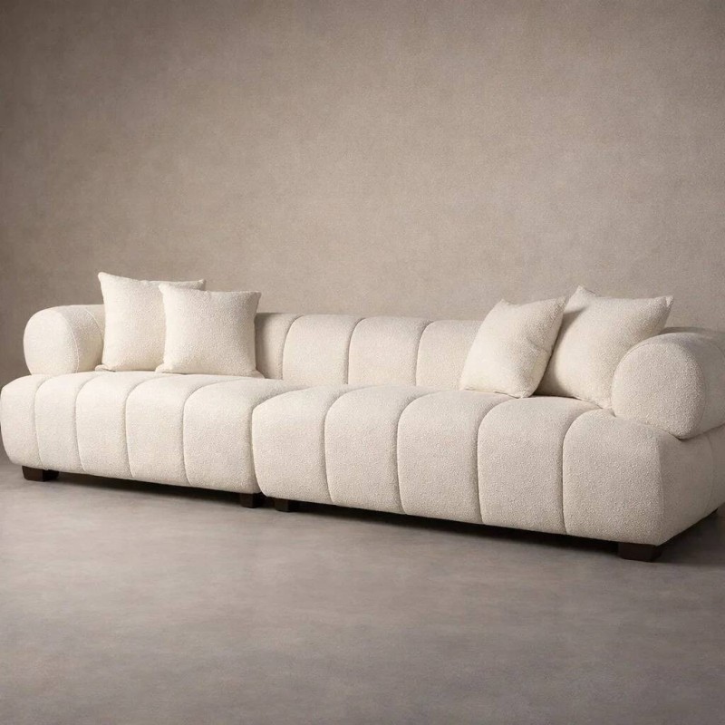 Sofá wave blanco 4 plazas 283x96x67cm